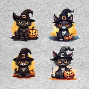 Halloween Cats - Cute Kittens T-Shirt